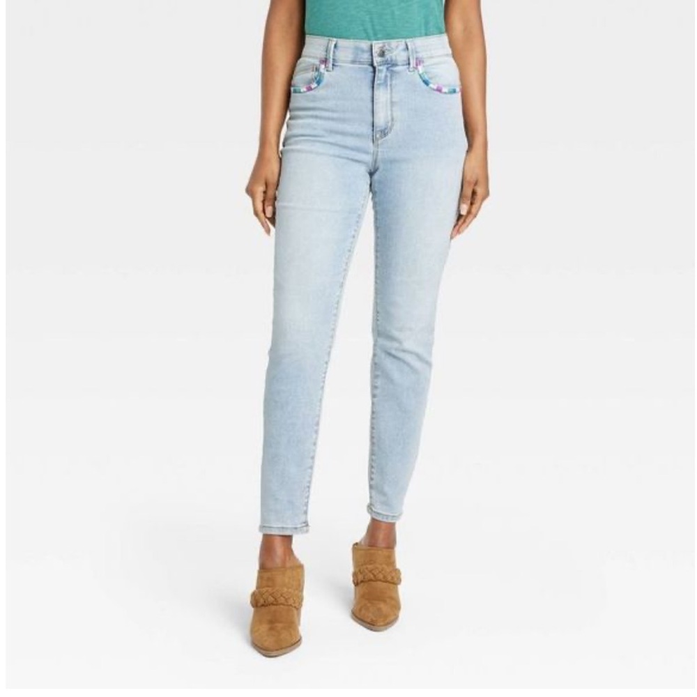 Knox Rose Women's Mid-Rise Ankle Skinny Jeans